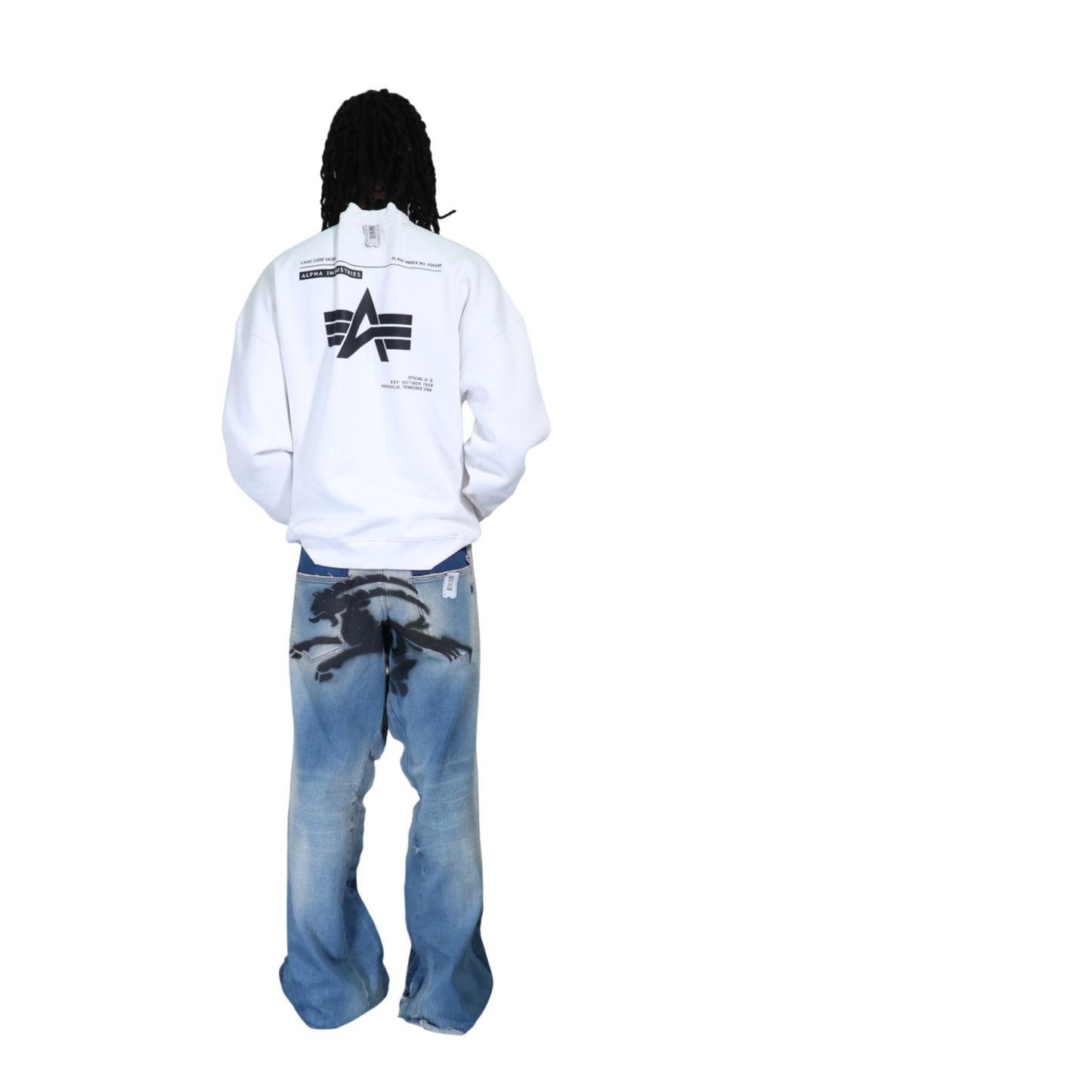 BOX PLEAT CREWNECK