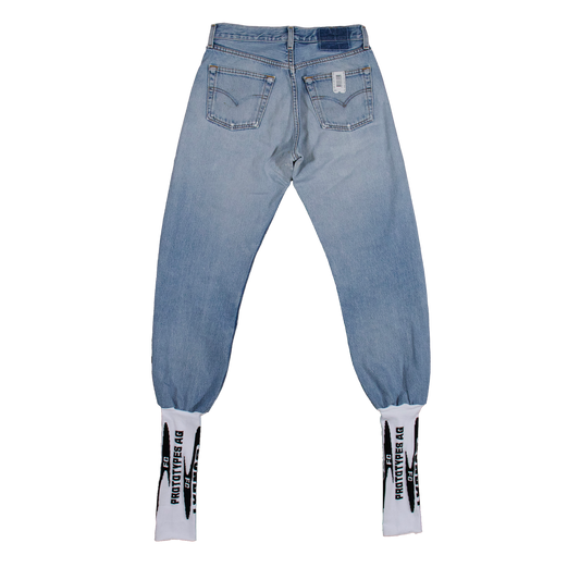 FOOTBALL SOCK DENIM JEANS BLUE