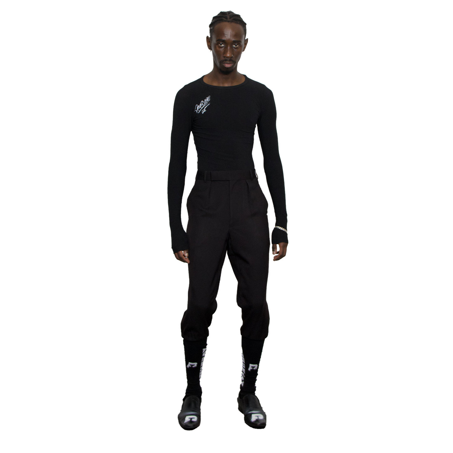 FOOTBALL SOCK TAILORED PANTS BLACK