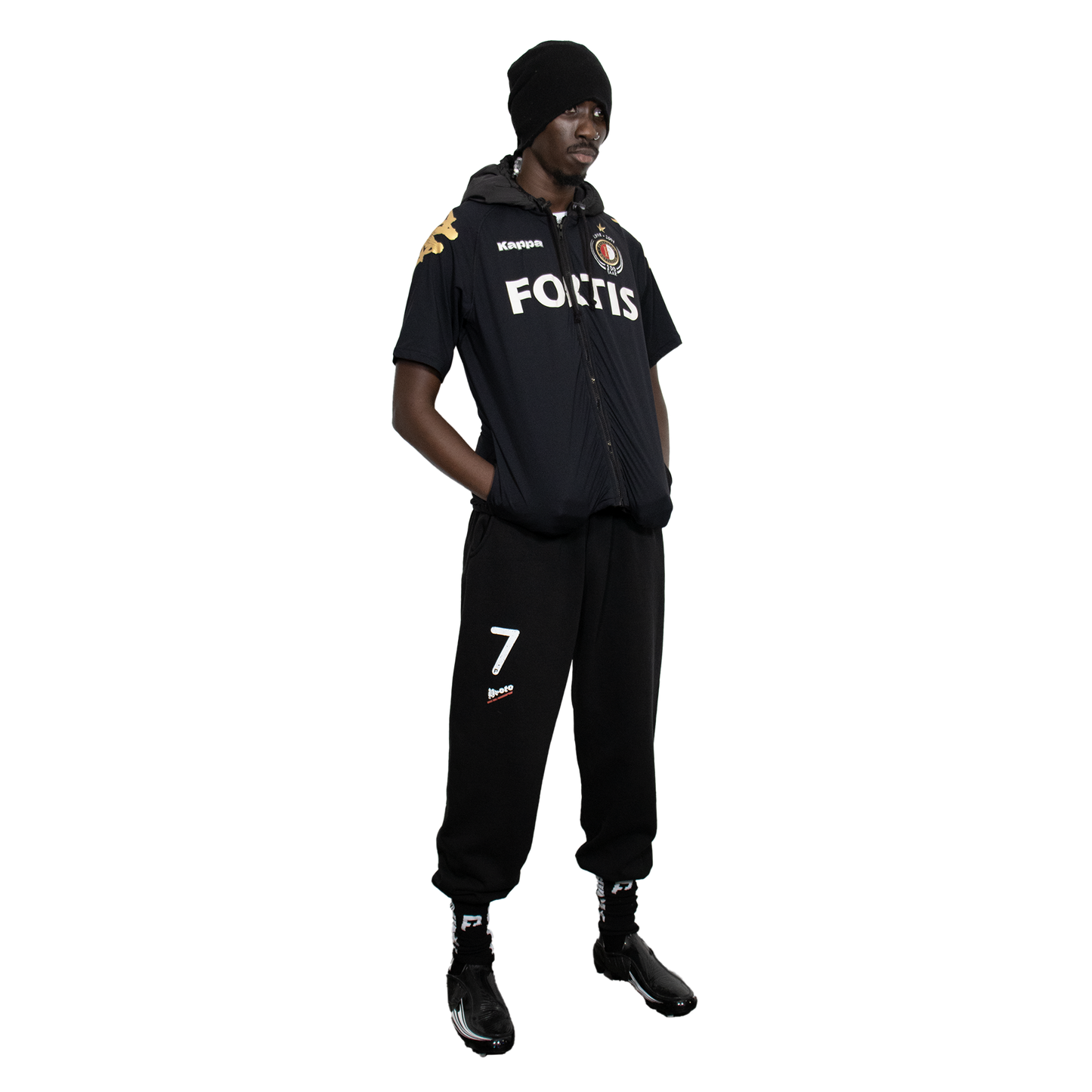 PT LOGO BEANIE BLACK