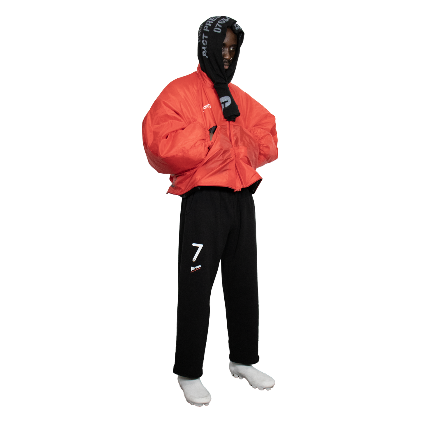 TWO WAY PADDED TRACK JACKET RED