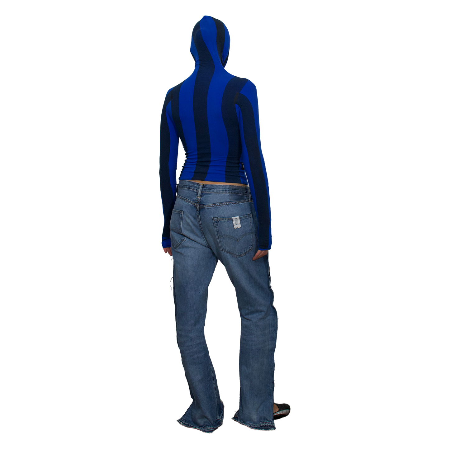 TWISTED HOODIE STRIPED BLUE