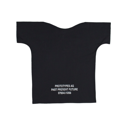 MOVED NECKLINE TEE BLACK