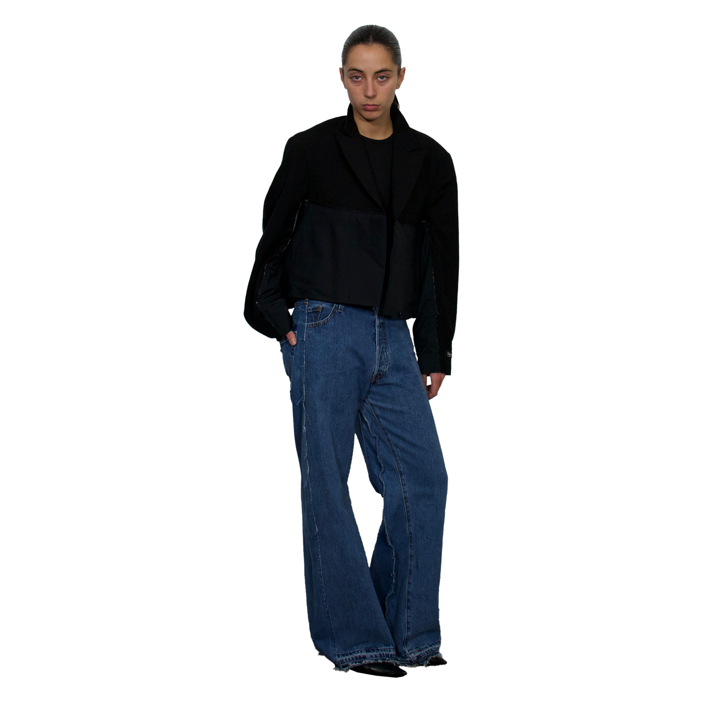 TWO WAY TAILORED JACKET BROWN