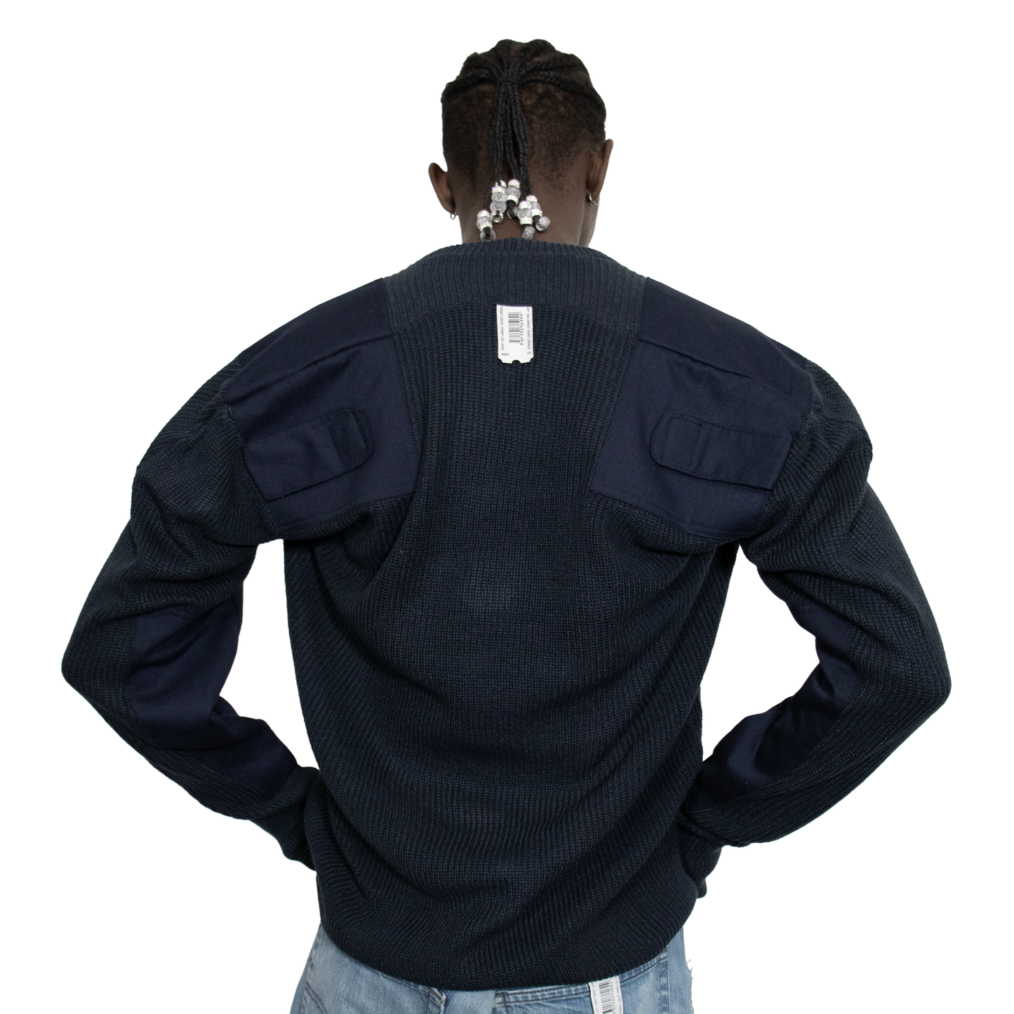 MOVED NECKLINE MILITARY KNIT