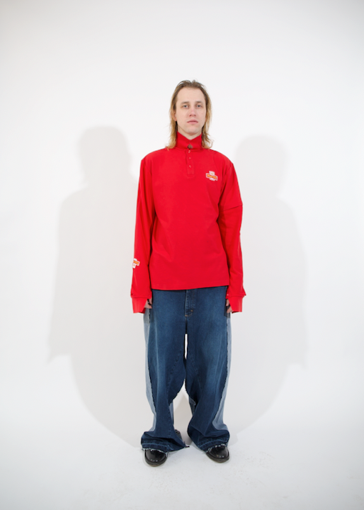 CUT UP POLO LONGSLEEVE
