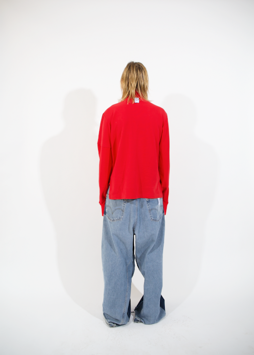 CUT UP POLO LONGSLEEVE