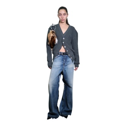 JEWELRY BUTTON CARDIGAN