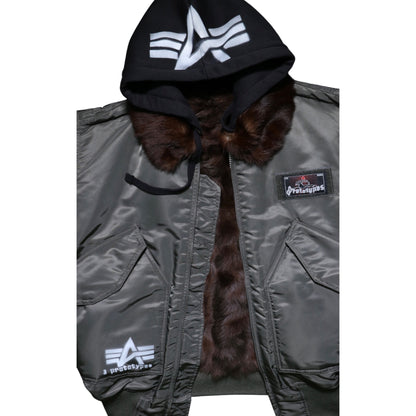 FUR LINED BOMBER