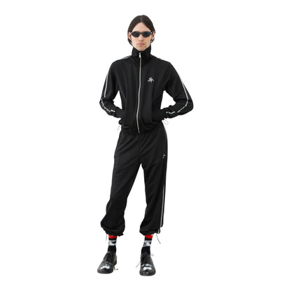 RHINESTONE TRACKSUIT PANTS