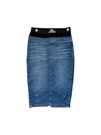 DENIM PENCIL SKIRT