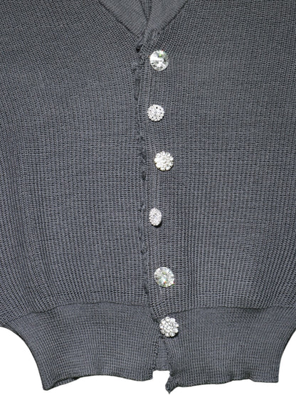 JEWELRY BUTTON CARDIGAN