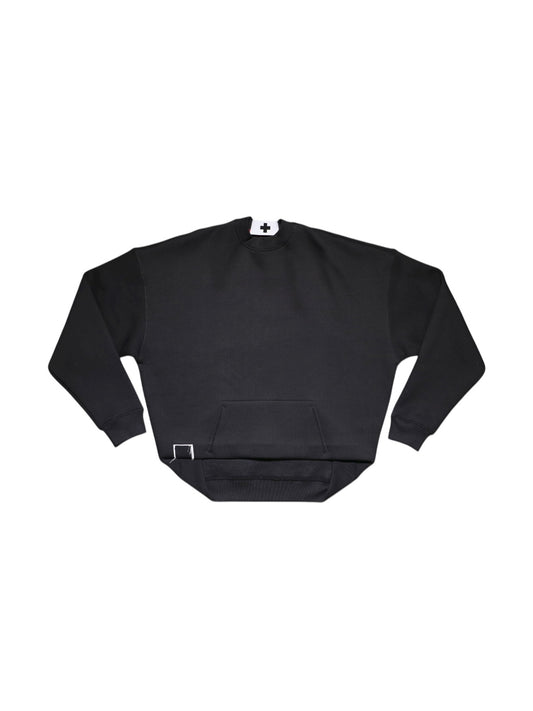 BOX PLEAT CREWNECK