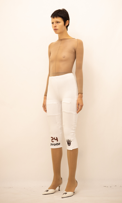 3/4 SOCK PANTS PRINTED WHITE