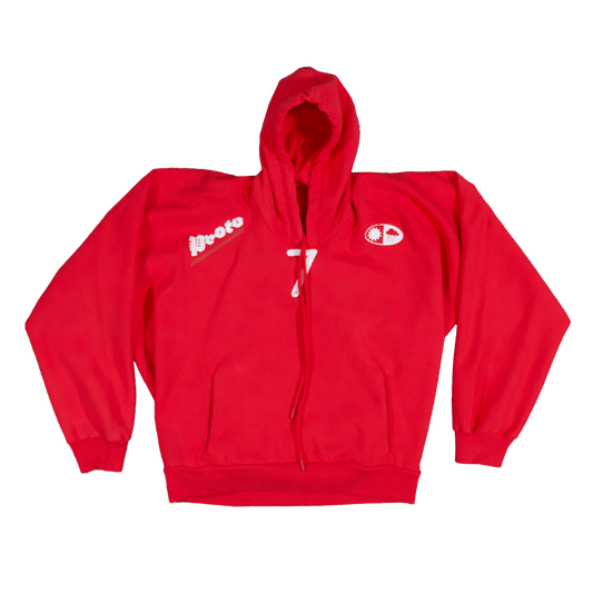 MOVED NECKLINE HOODIE RED