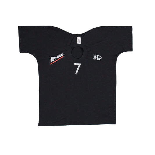 MOVED NECKLINE TEE BLACK