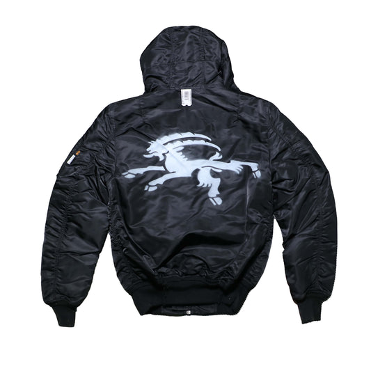 FIXED HOOD BOMBER BLACK