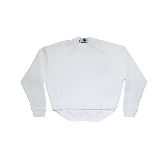 BOX PLEAT CREWNECK