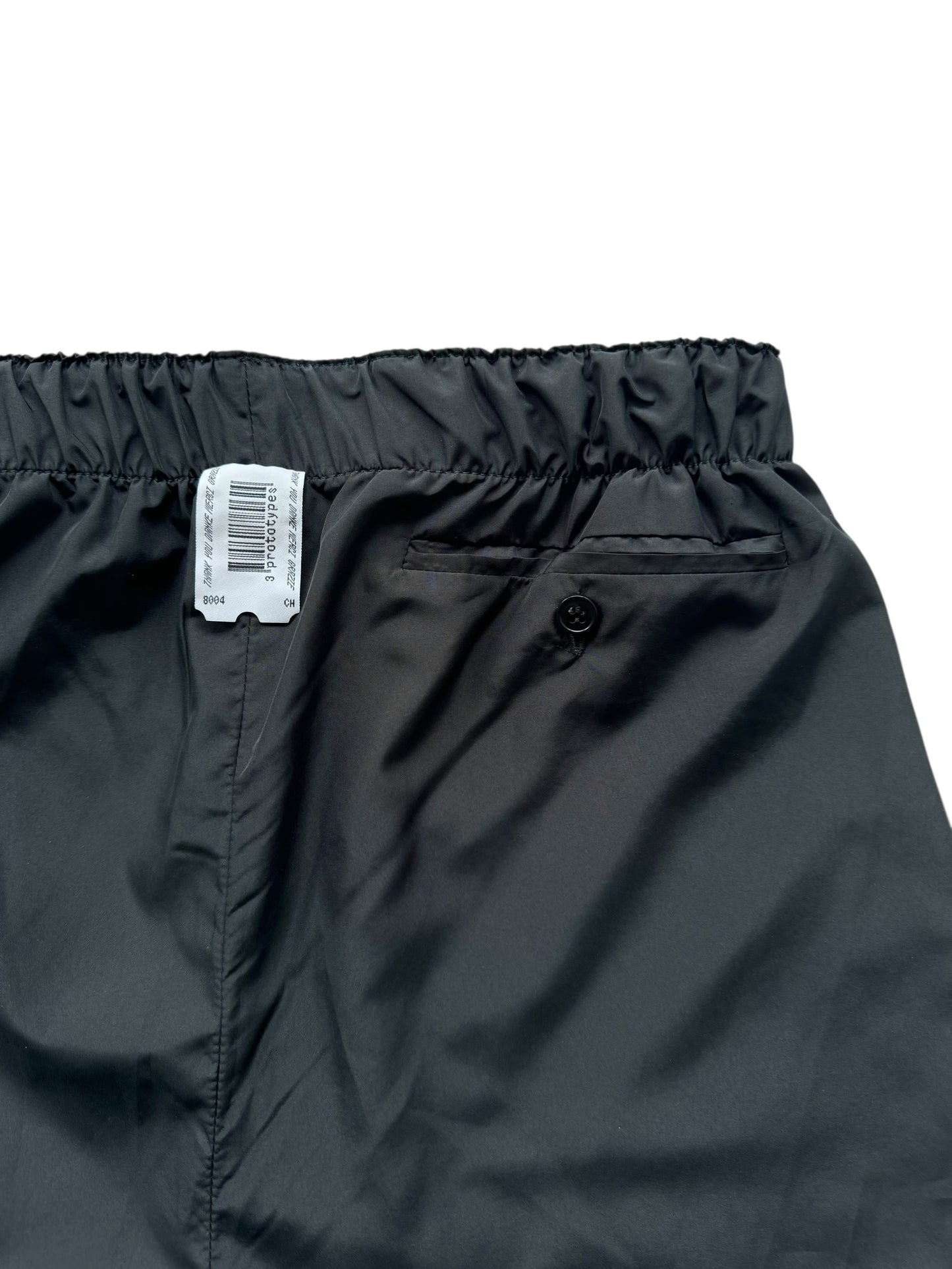 ELASTICATED NYLON TAILORED PANTS